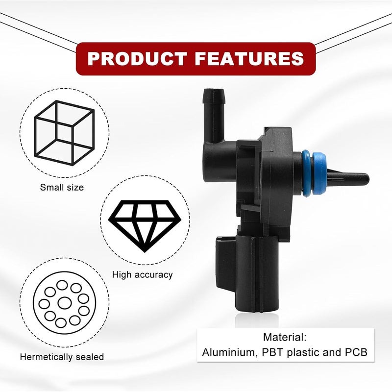KEVWR Fuel Injection Pressure Sensor Compatible with Ford, Lincoln Mercury Vehicles - Crown Victoria F250 Super Duty, Explorer, Focus, Mustang, E-150, OE#: CM5229, 0261230093, 3F2Z9G756AC - Image 4